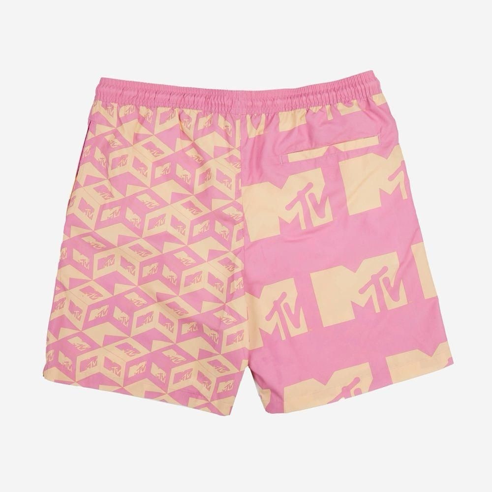 MTV Pink and Yellow Swim‎ Trunks